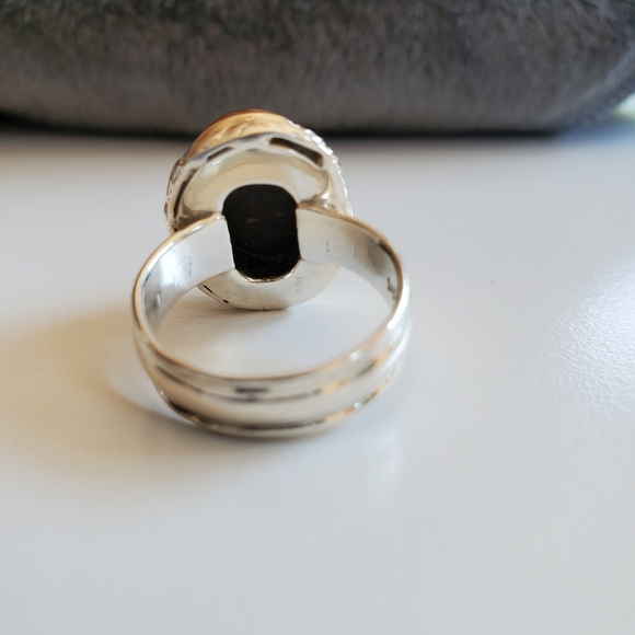 Jolica, sz 7, 925 ring with brown stone - Picture 6 of 6